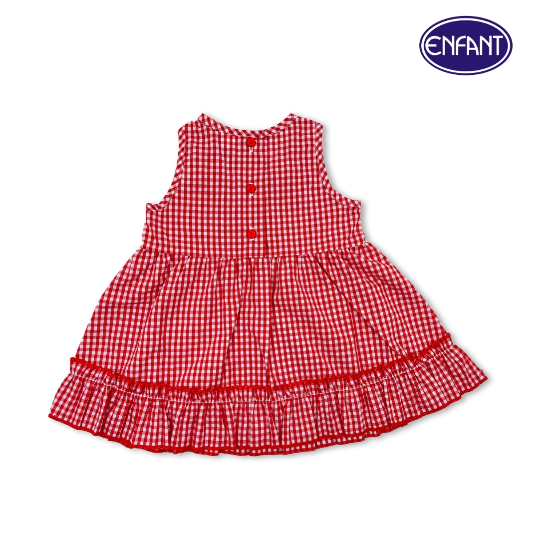 Enfant Dress Stripes Red