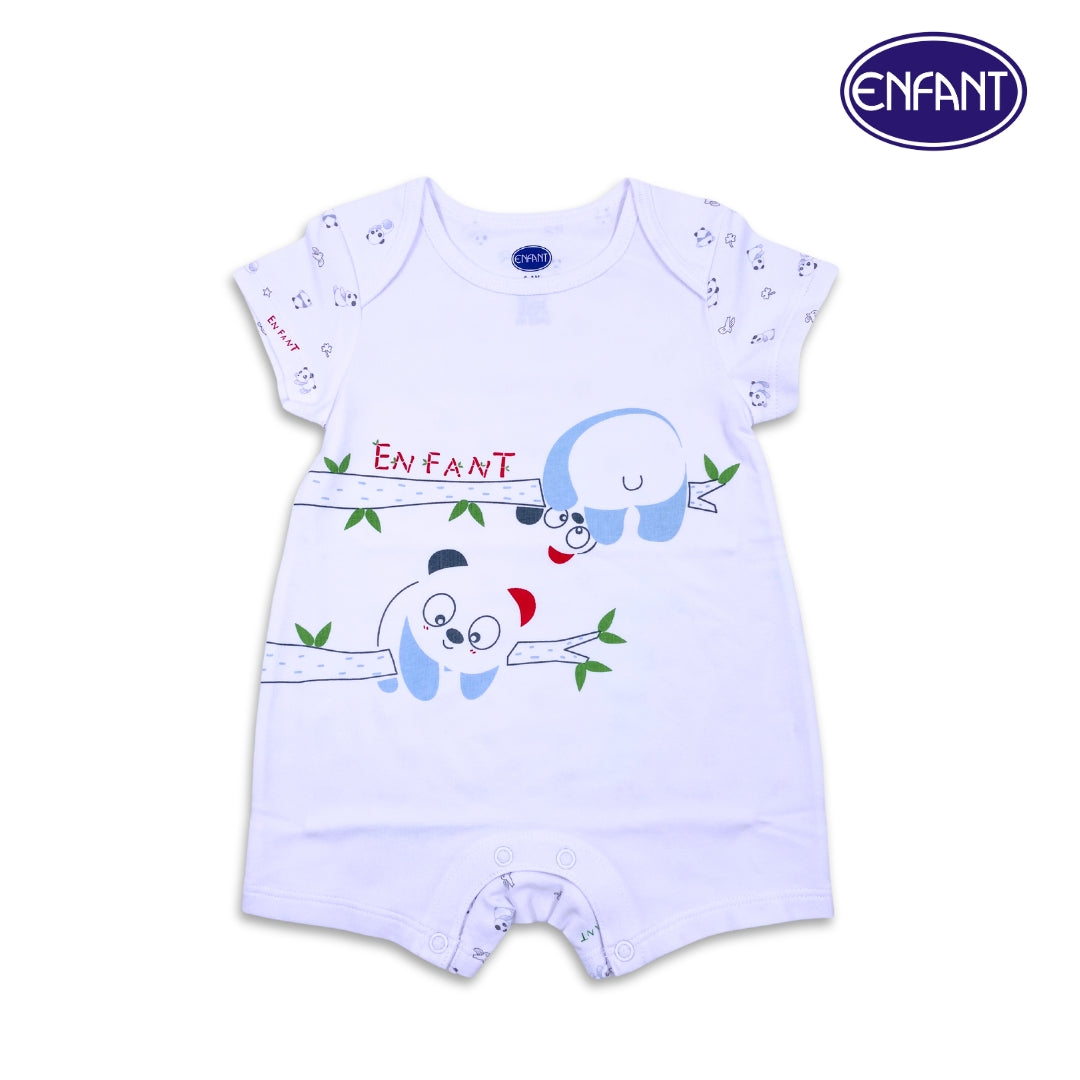 Enfant Snuggly Panda Romper w/ Bonnet