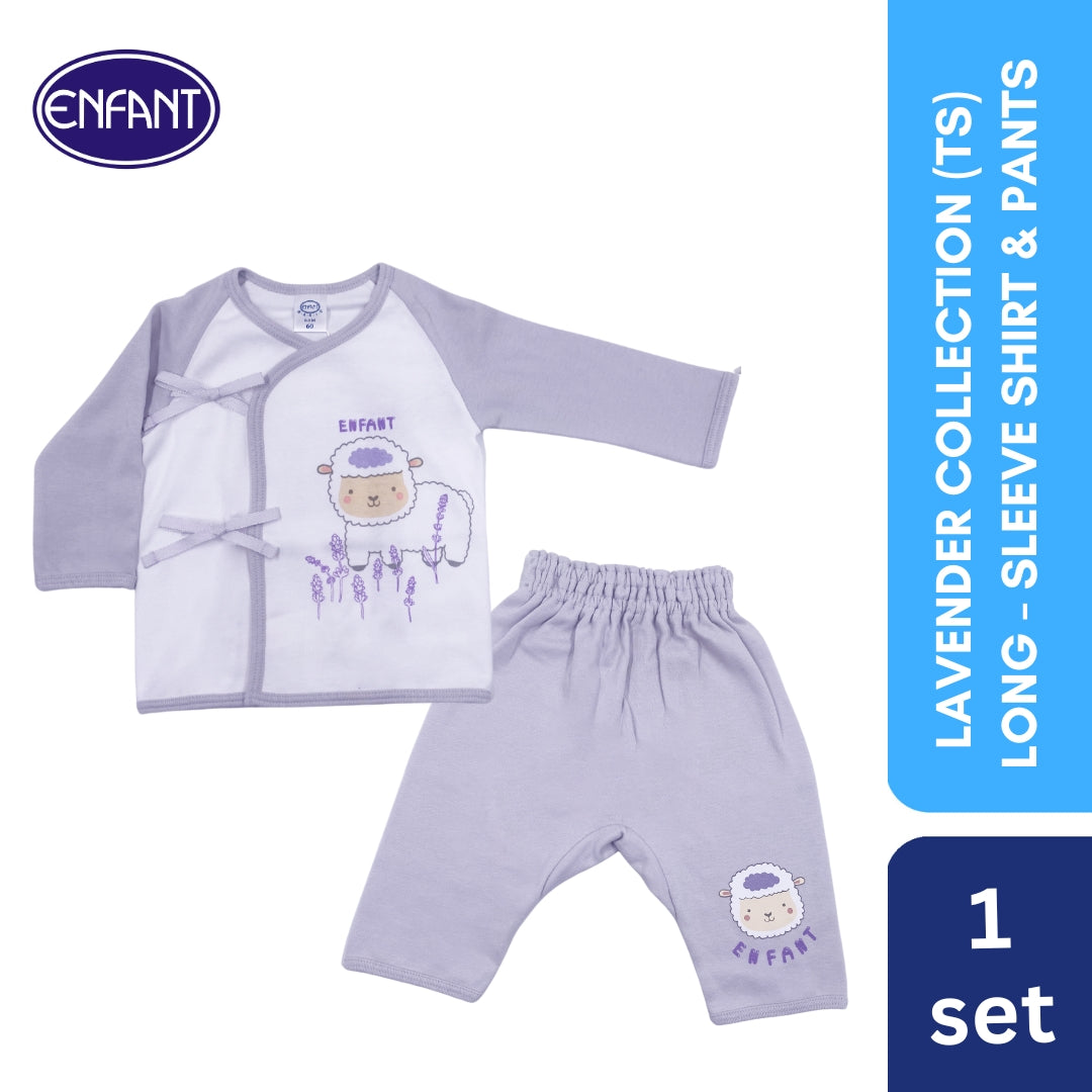 Lavender Collection (TS) long-Sleeve Shirt Pants with Sheep Design