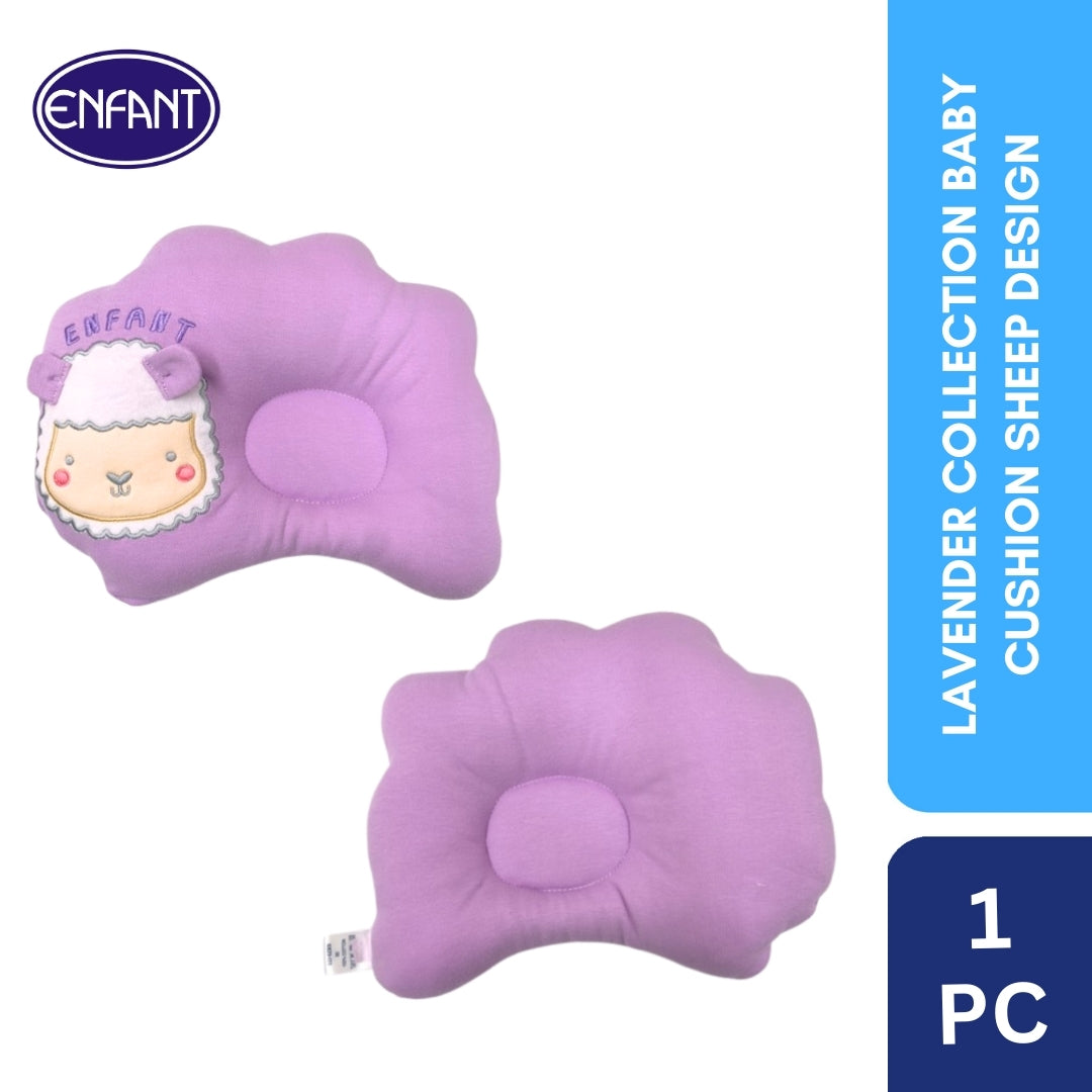 Lavender Collection Baby Cushion with Sheep Design