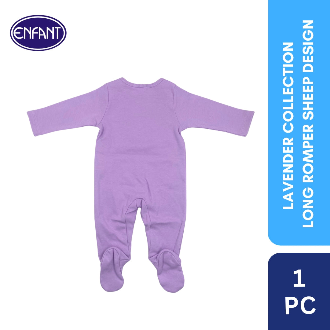 Lavender Collection Night Romper with Sheep Design