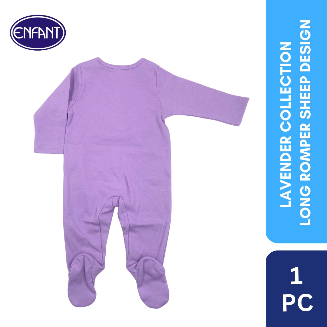 Lavender Collection Night Romper with Sheep Design