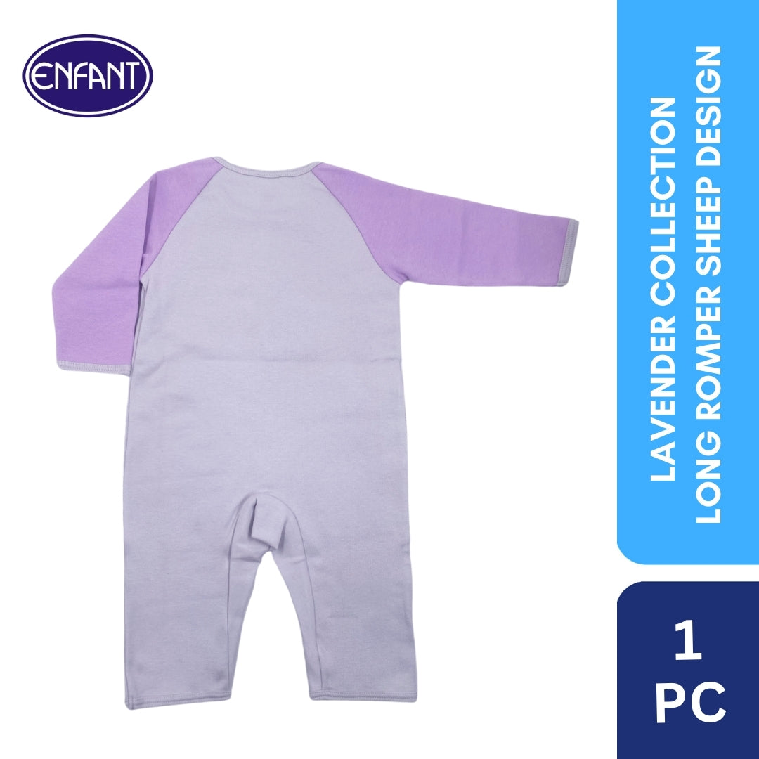 Lavender Collection Hugs Romper with Sheep Design