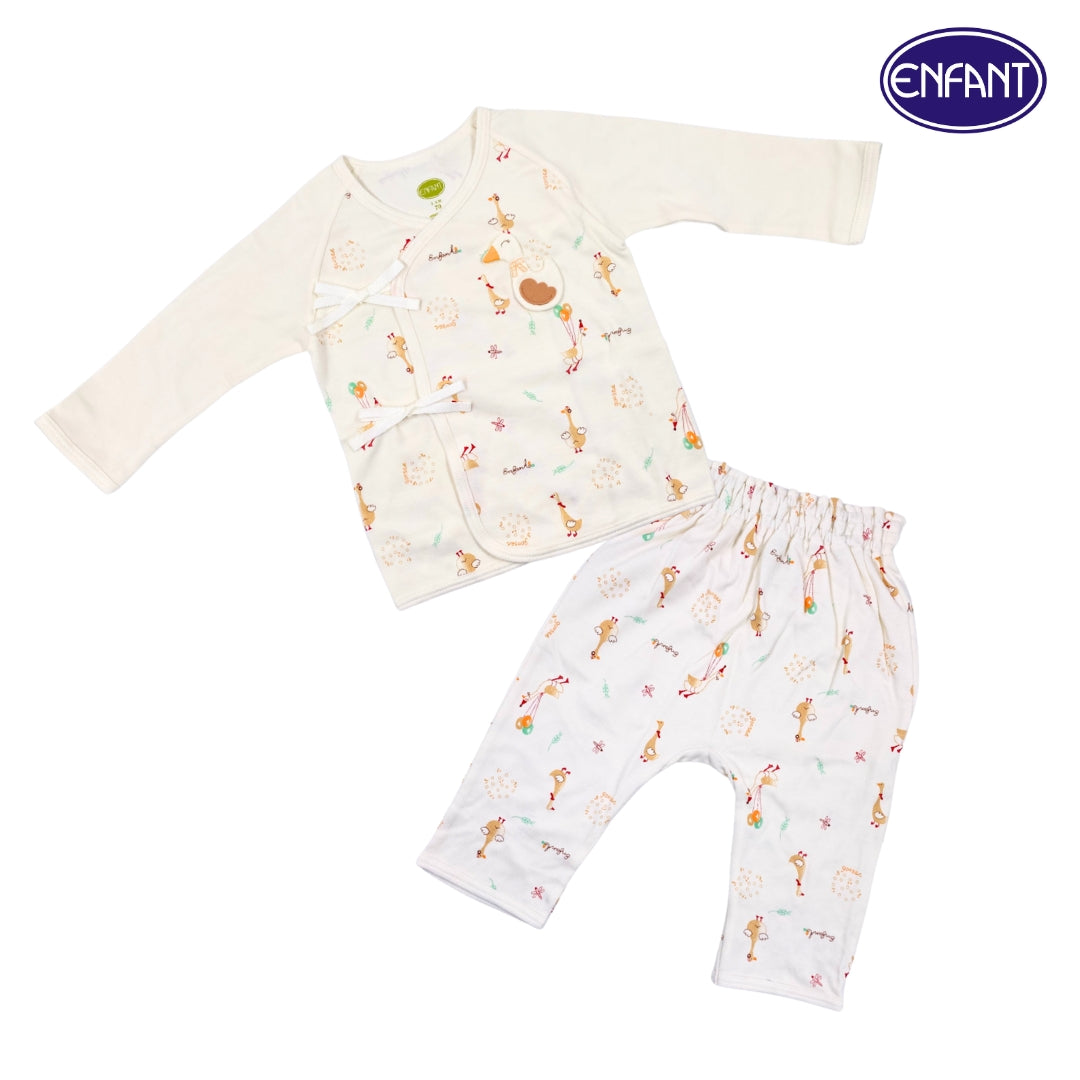 Enfant Organic (Ts) Long Sleeves Shirt And Pants Swan Design