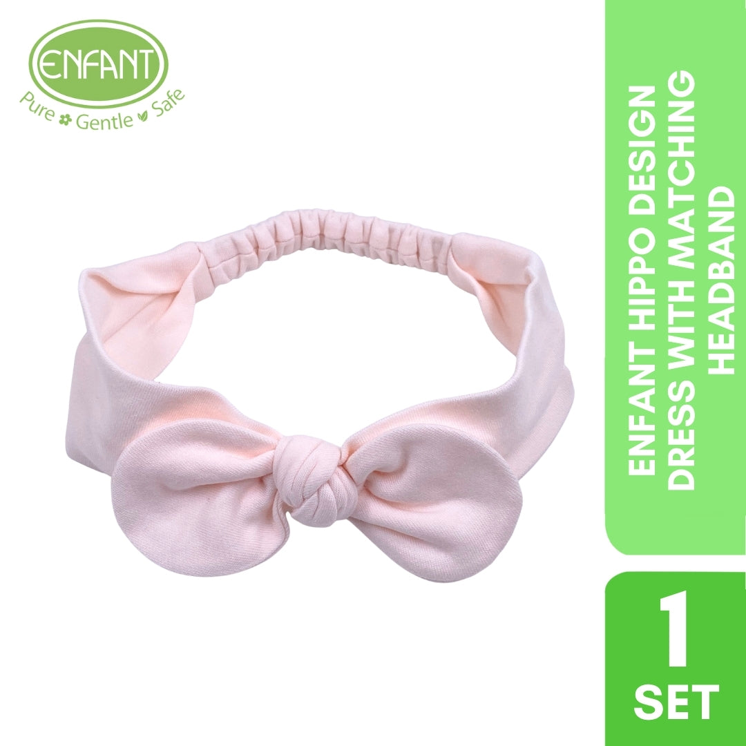 ENFANT HIPPO DESIGN DRESS WITH MATCHING HEADBAND