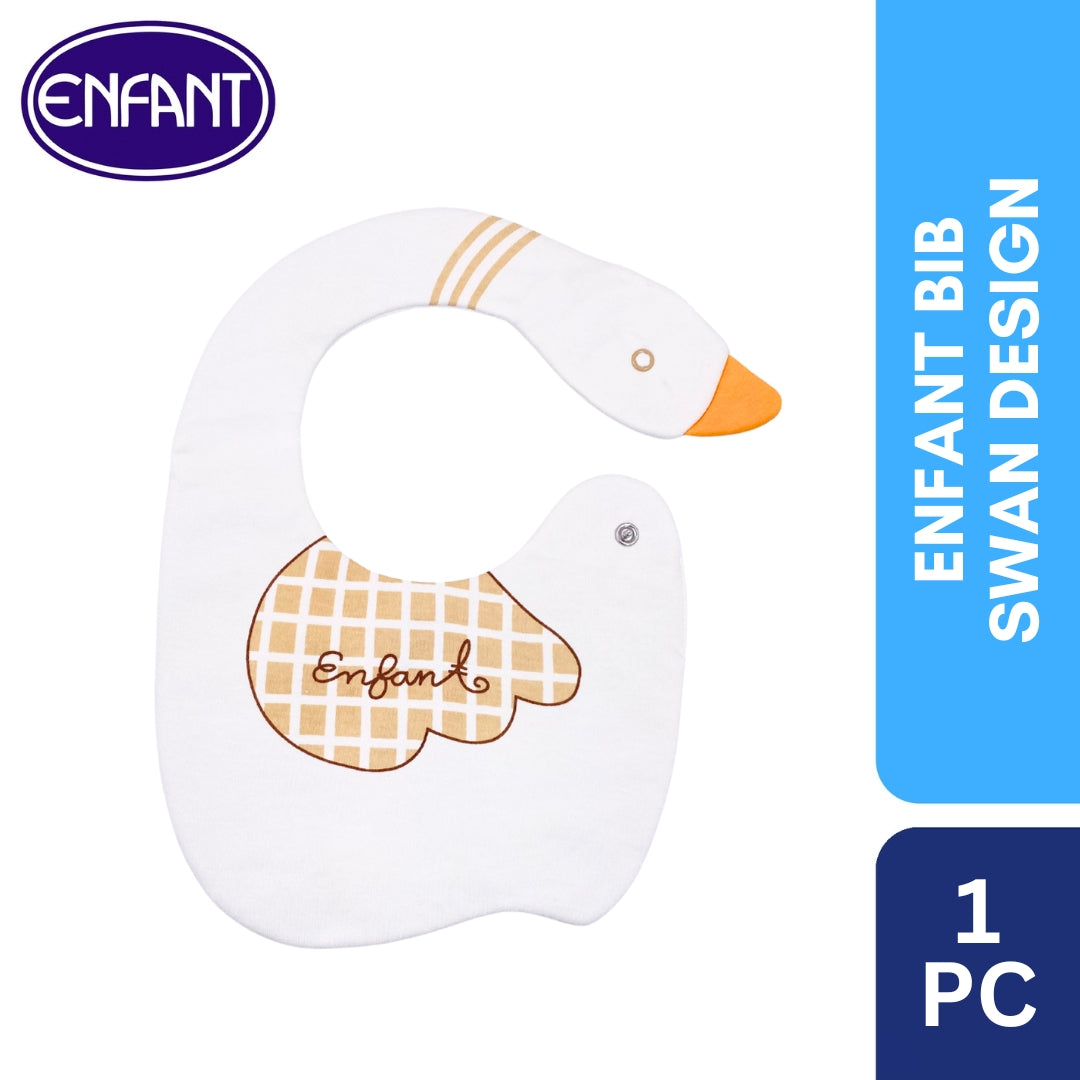 Enfant Organic Bib Swan Design
