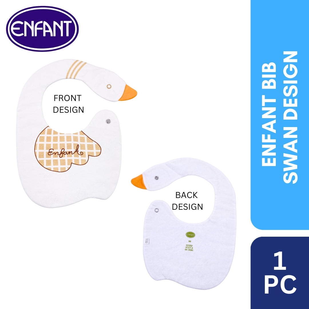 Enfant Organic Bib Swan Design
