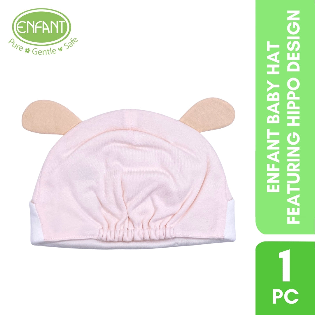 ENFANT BABY HAT FEATURING HIPPO DESIGN