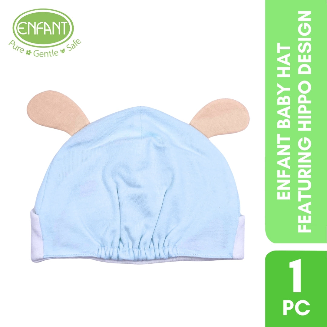 ENFANT BABY HAT FEATURING HIPPO DESIGN