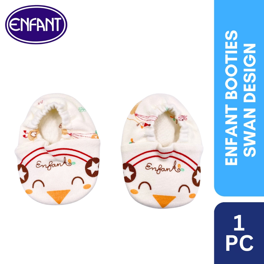 Enfant Organic Booties Swan Design