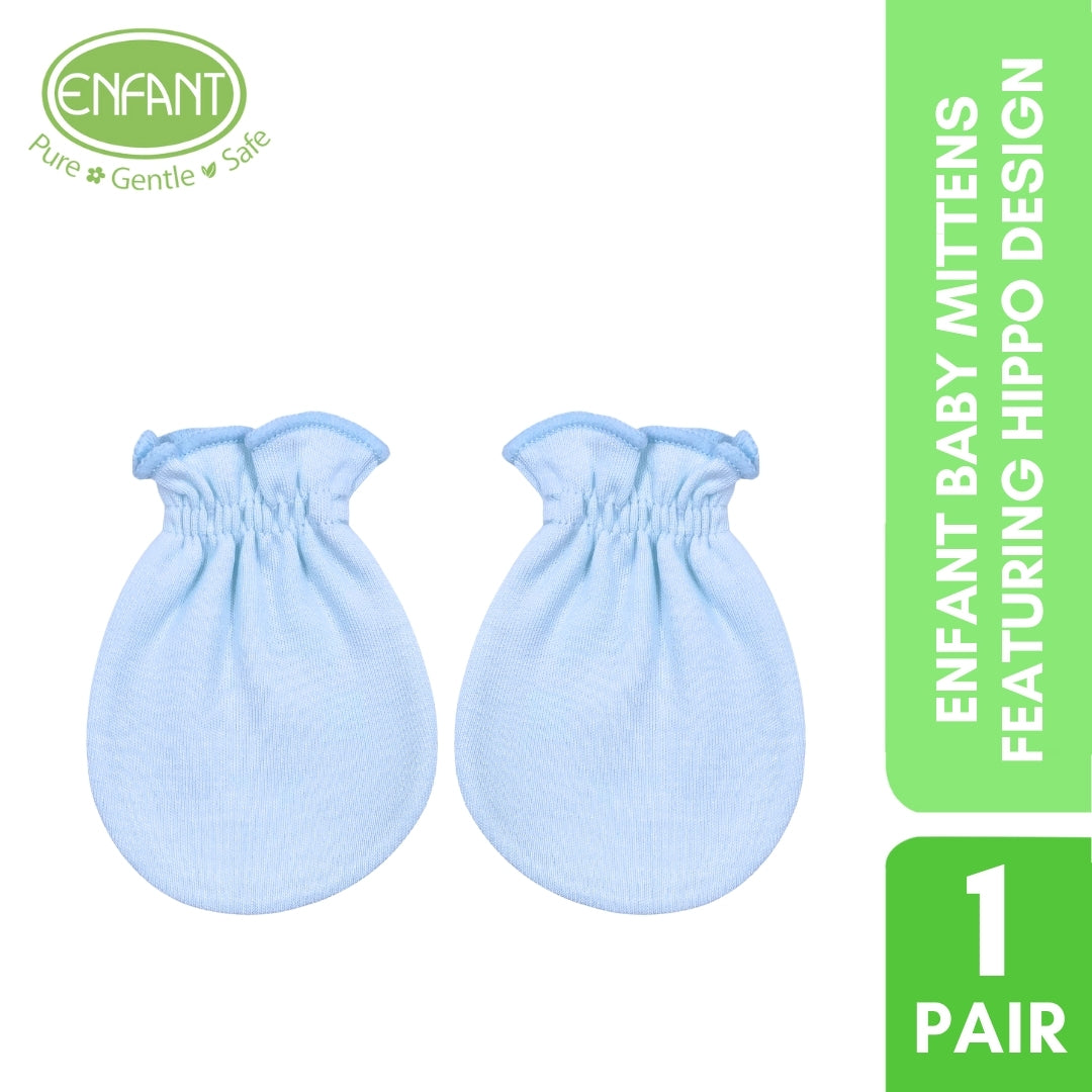 ENFANT BABY MITTENS FEATURING HIPPO DESIGN
