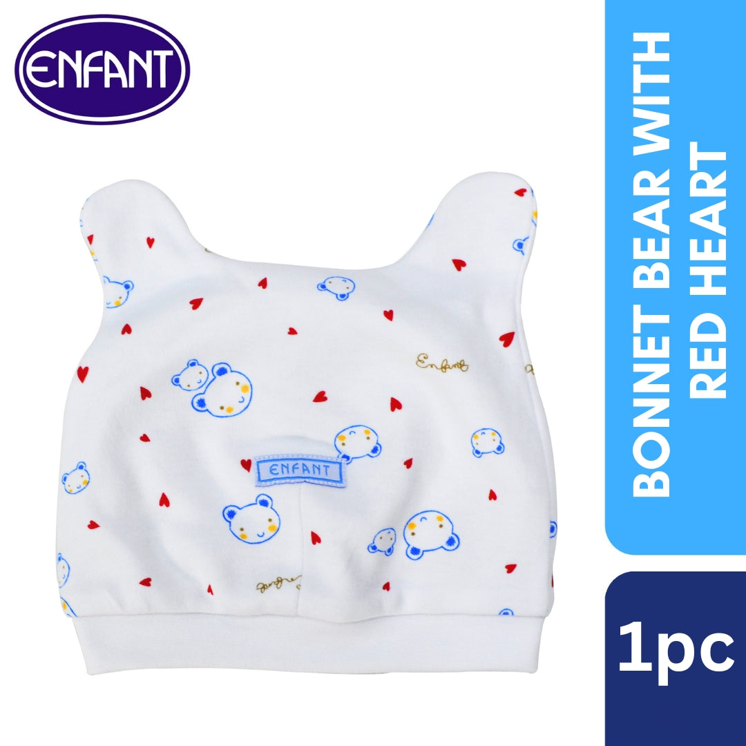 Bonnet Bear With Red Heart Design