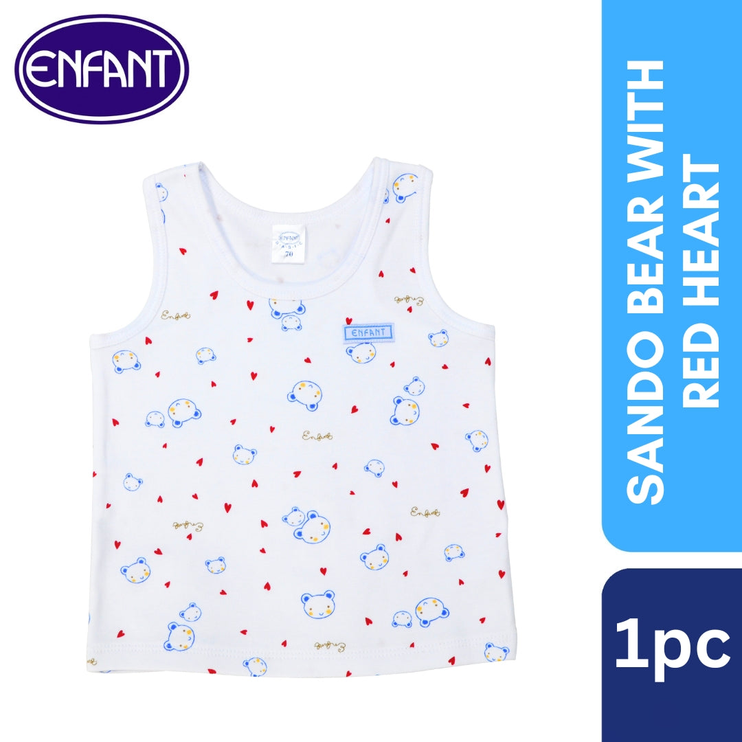 Sando Bear With Red Heart Design