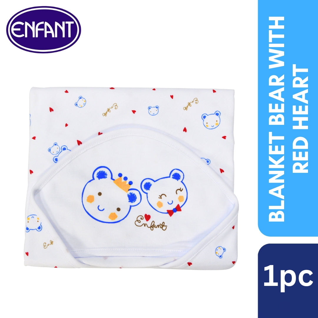 Blanket Bear With Red Heart