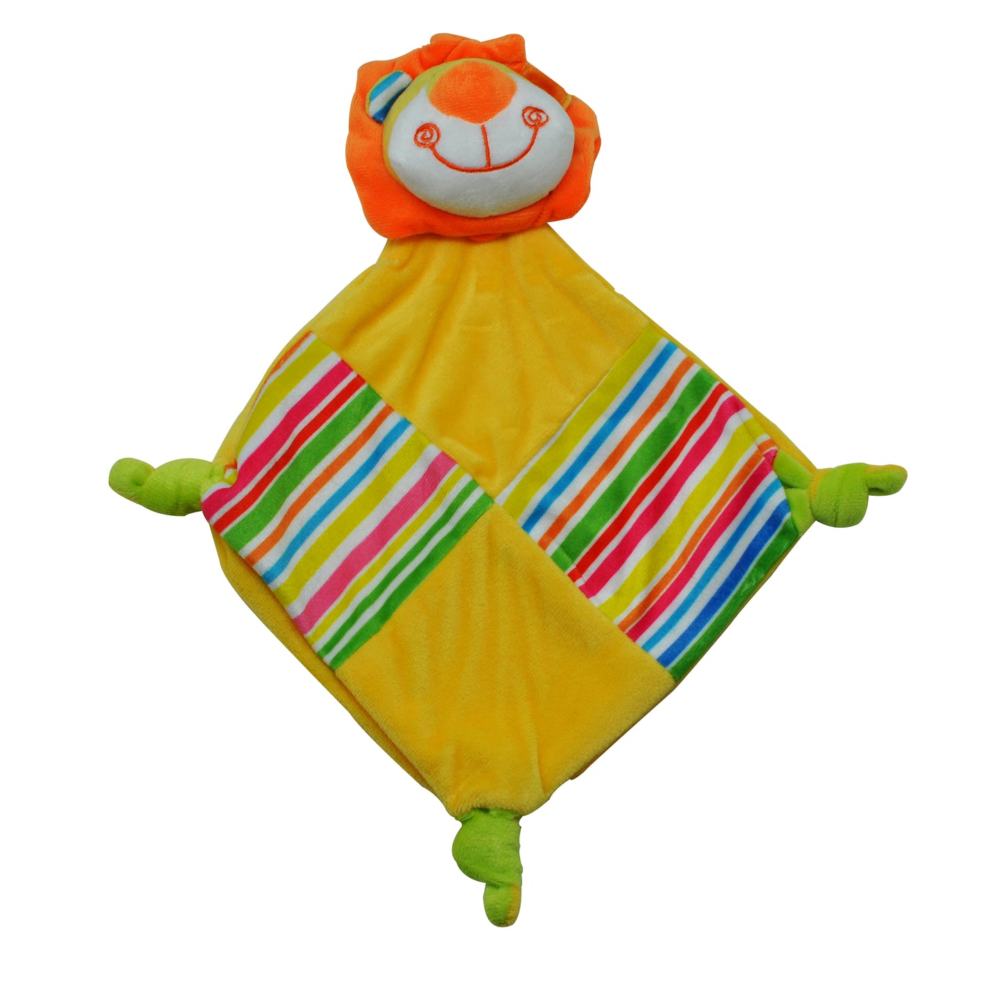Enfant Security Blanket Toy Animals Soft Plush Soothing Sensory Toy - Lion, Bird, Cow Hippo
