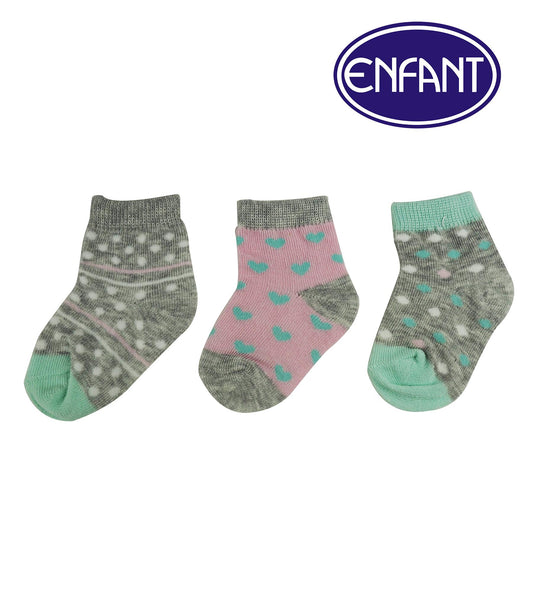 Enfant Baby Girl Socks with Polka Design