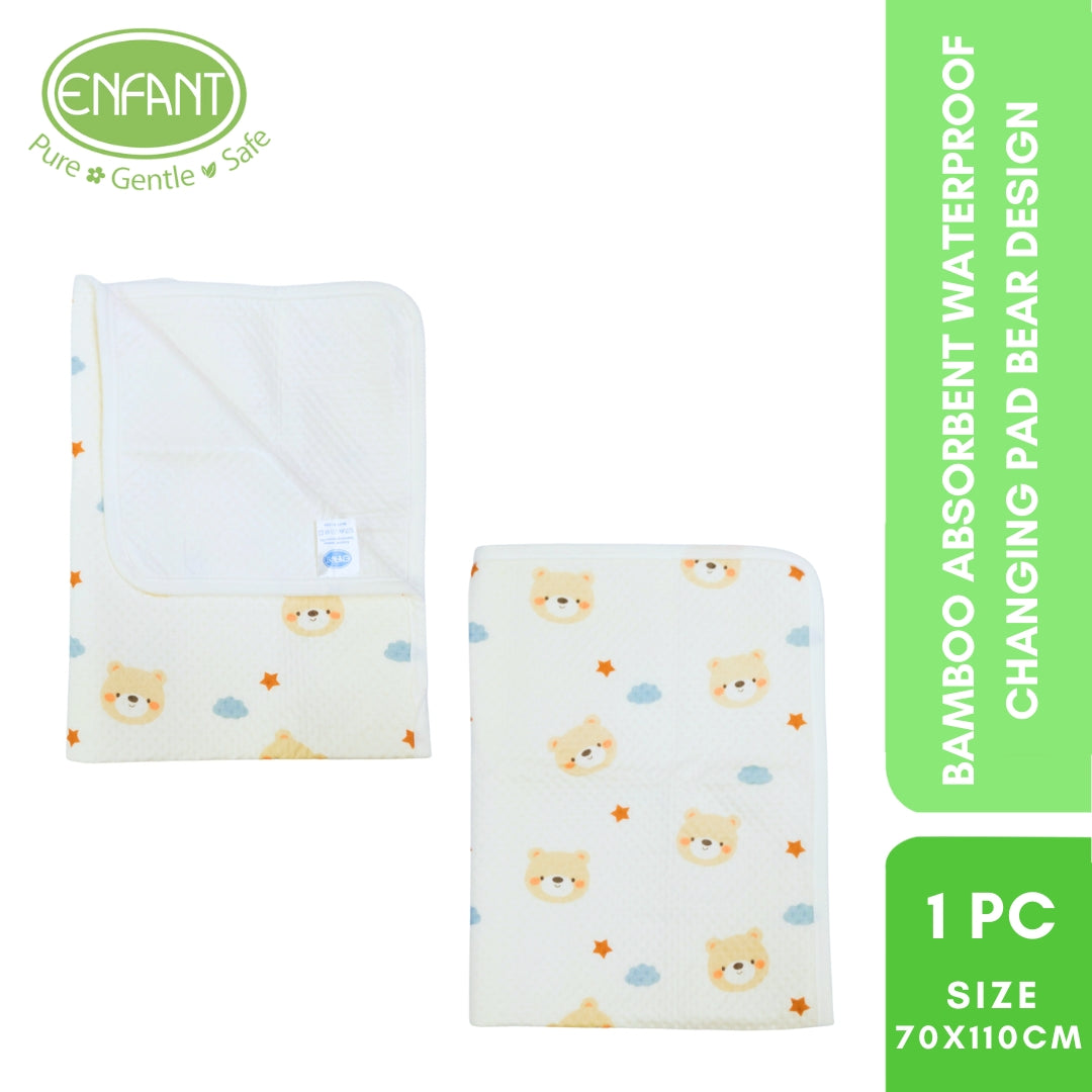 Enfant Bamboo Waterproof Absorbent Bedmat Bed Mat Mattress Protector  Urinal pad Size 70x110 or 50x70