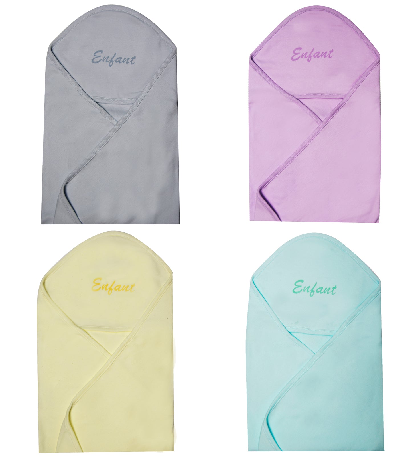 Enfant 100% Cotton Baby Newborn Receiving Blanket with Hood