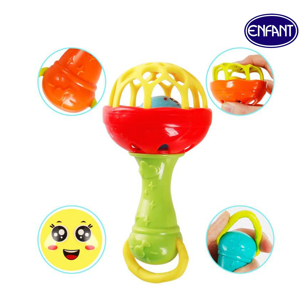 Baby mushroom shape Hand Bell Rattles Safe silicone Infant Appease Rattles Hand Bells