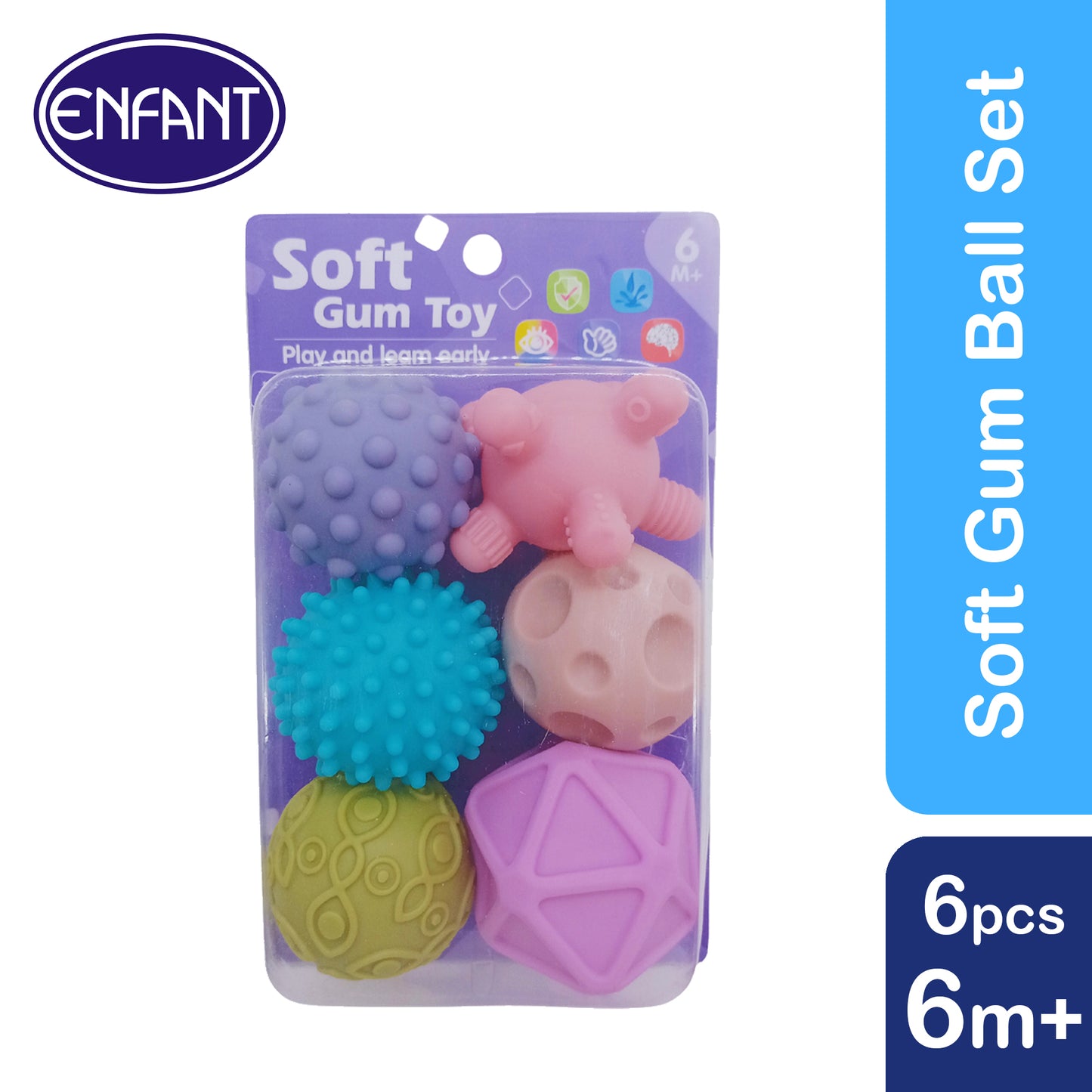 ENFANT SOFT GUM TOY PLAY AND LEARN EARLY FOR TODDLER