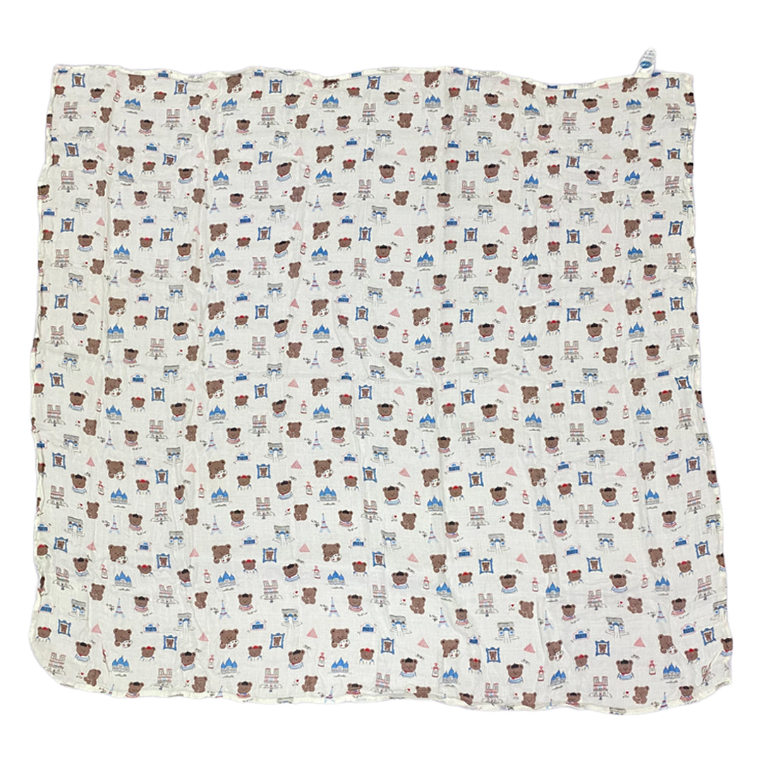 100% Bamboo Muslin Swaddle w/ Design
