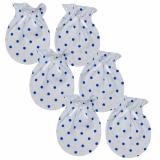 DEbon By Enfant 3 pcs Cotton Mittens with Polkadots Design Blue