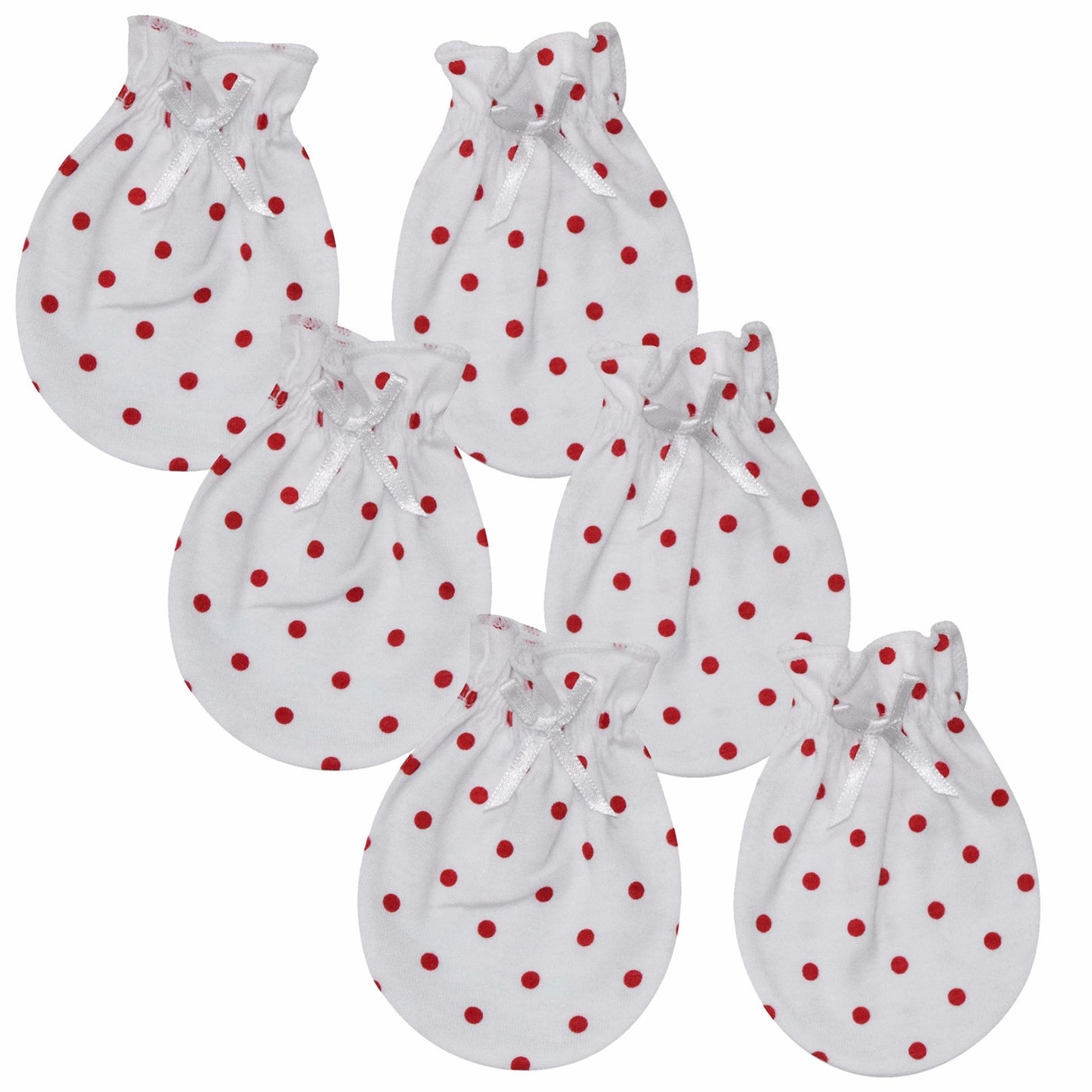 Debon By Enfant 3pcs Mittens with Polkadots Design