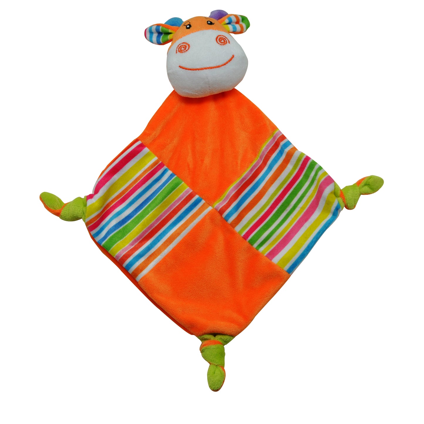 Enfant Security Blanket Toy Animals Soft Plush Soothing Sensory Toy - Lion, Bird, Cow Hippo