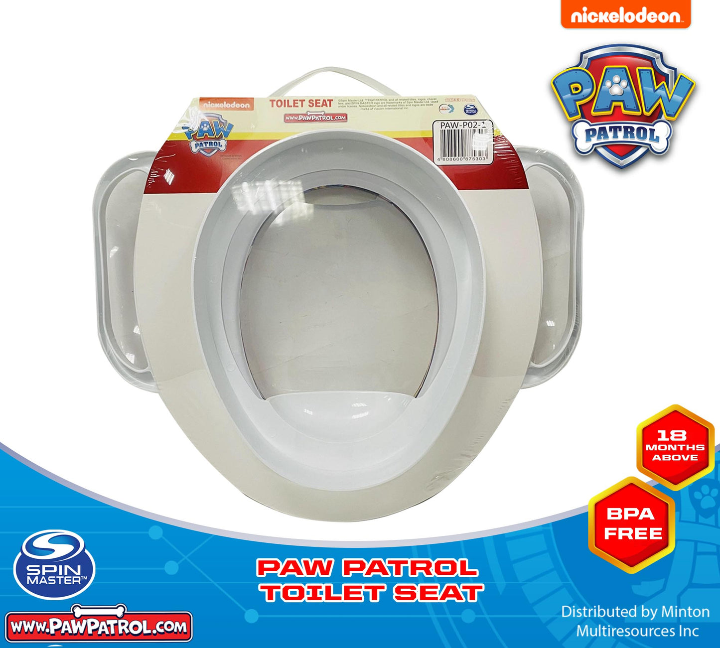PAW PATROL Potty trainer TOILET SEAT WITH HANDLE