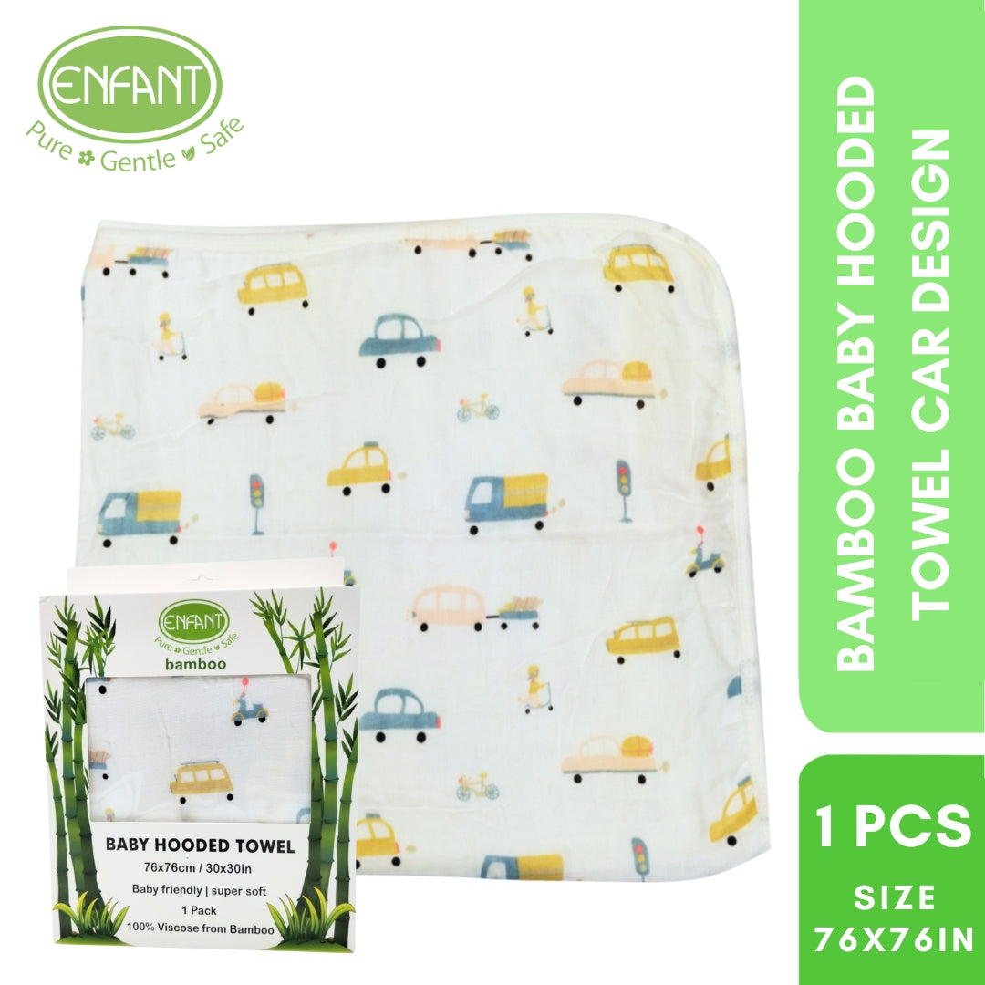 Bamboo Hooded Towel With Designs