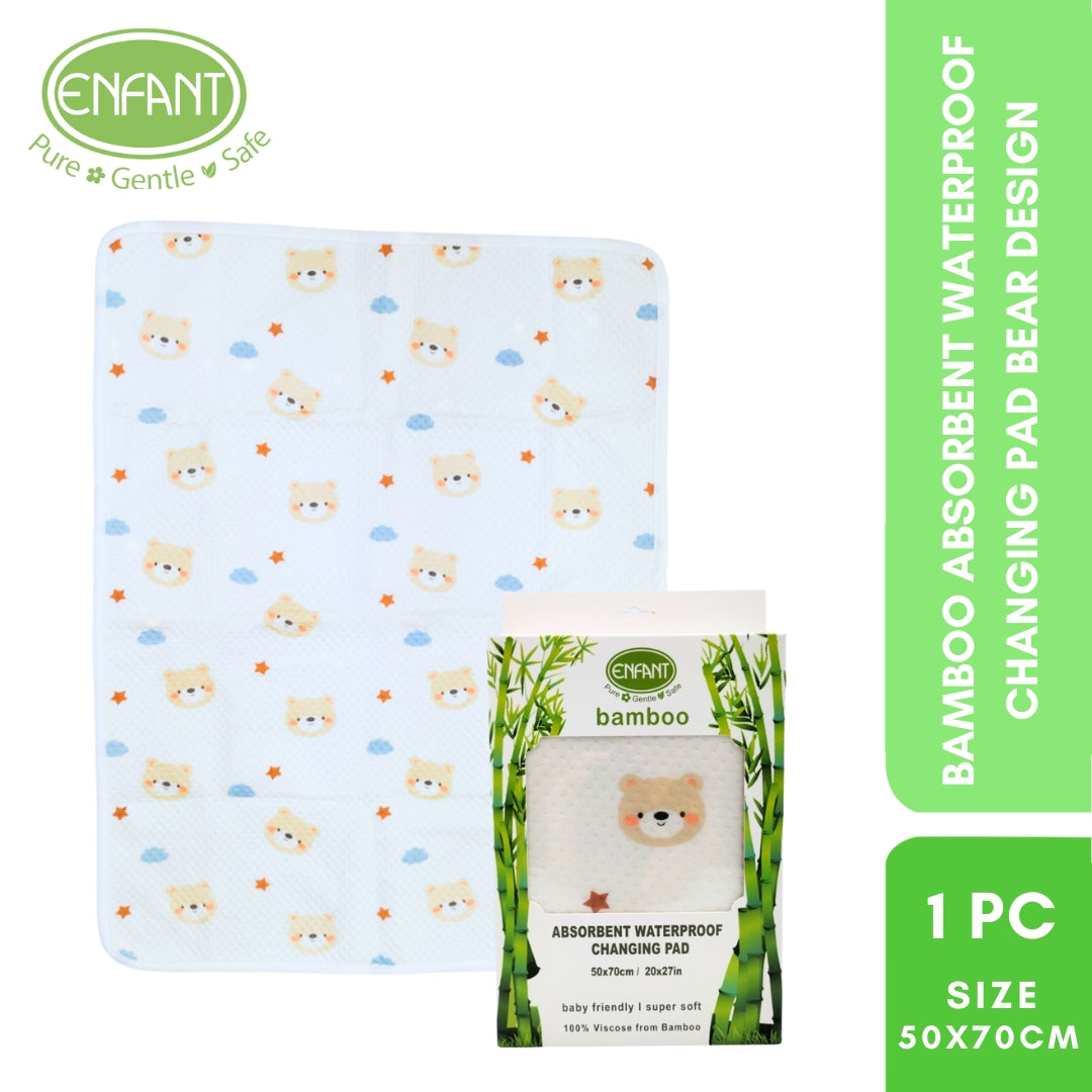 Enfant Bamboo Waterproof Absorbent Bedmat Bed Mat Mattress Protector  Urinal pad Size 70x110 or 50x70