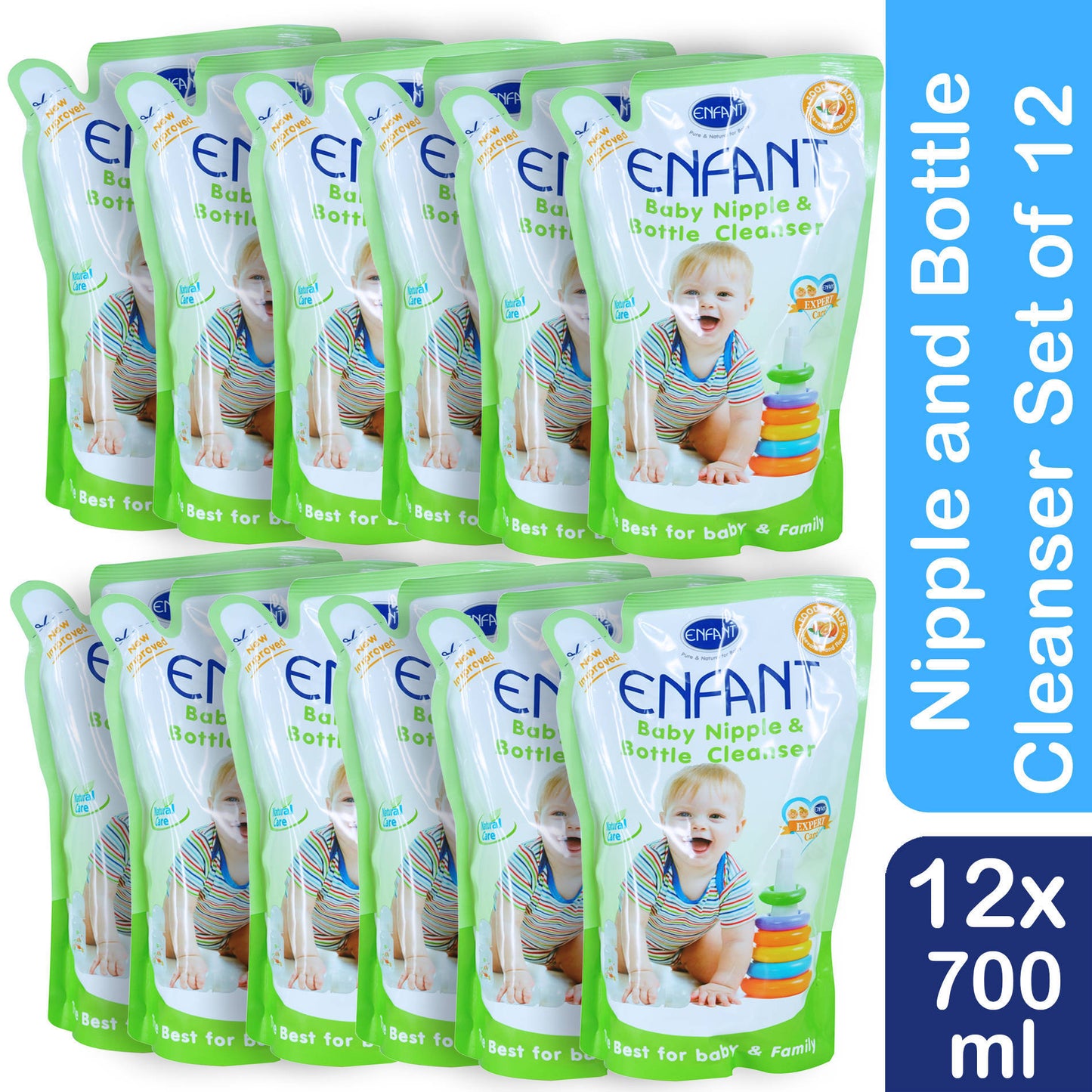Enfant Nipple and Bottle Liquid Cleanser 700 ml /12PCS Box Deal / Carton Deal