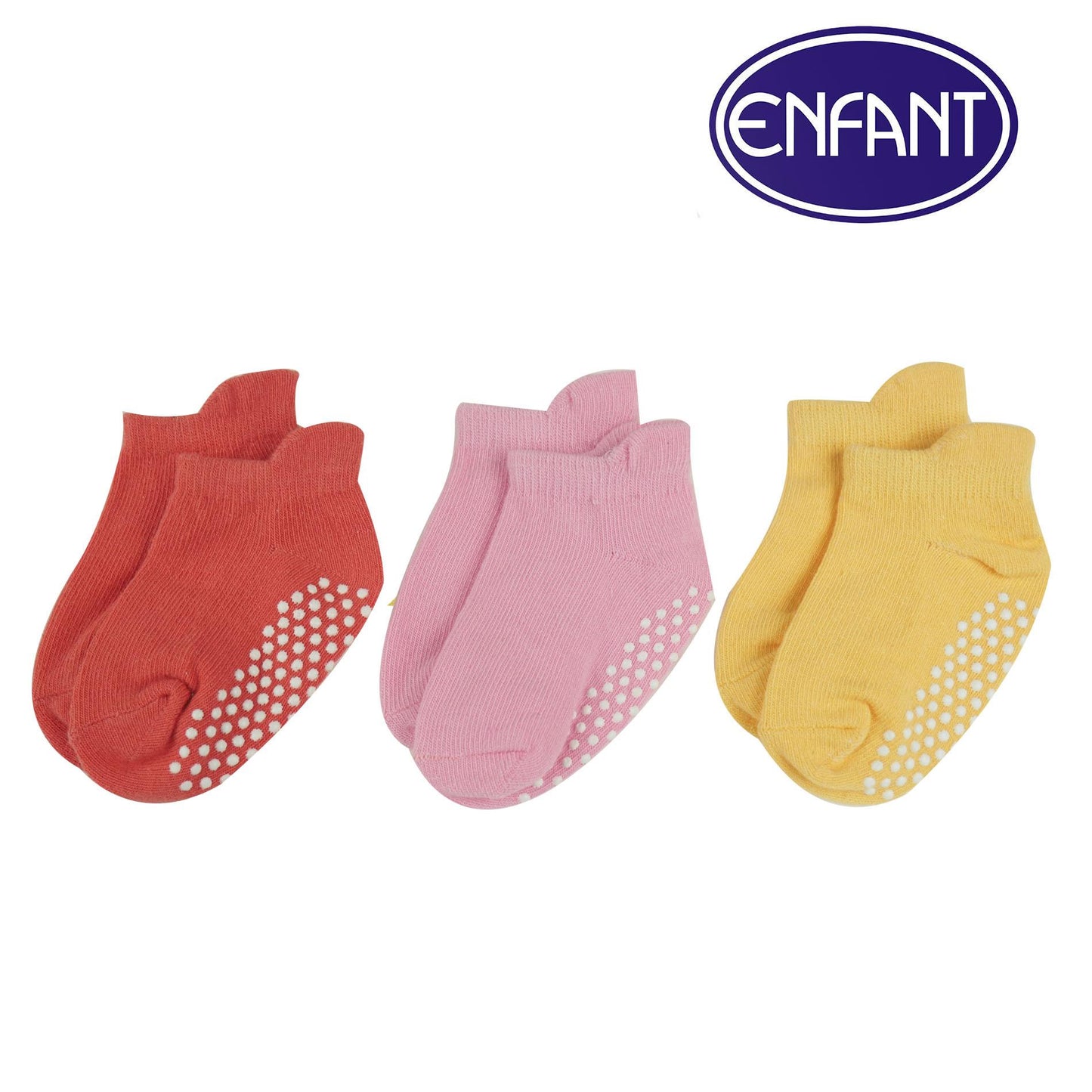 Enfant Baby Socks Girls Non Slip/Anti Skid 3 Pairs