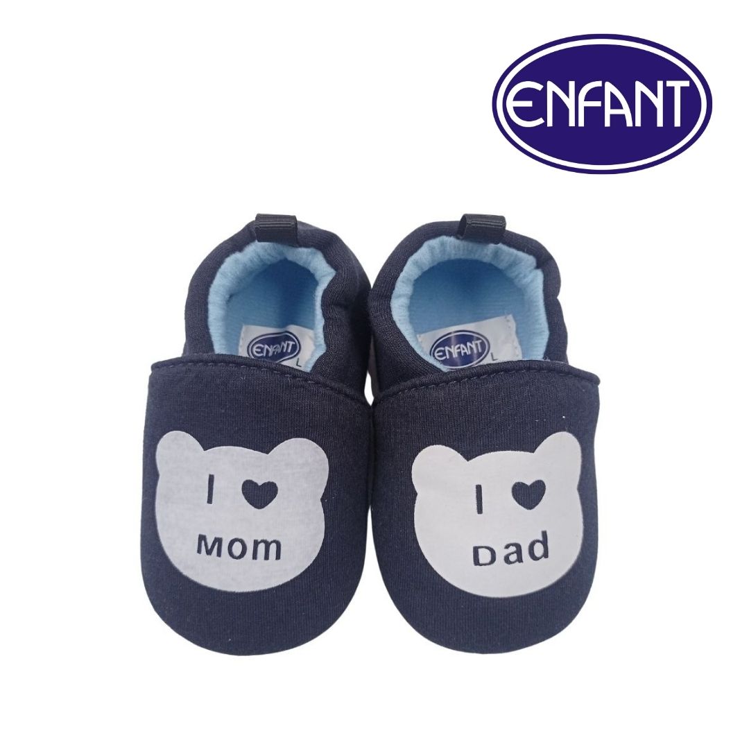 ENFANT BABY SHOES WITH I LOVE MOM & DAD DESIGN