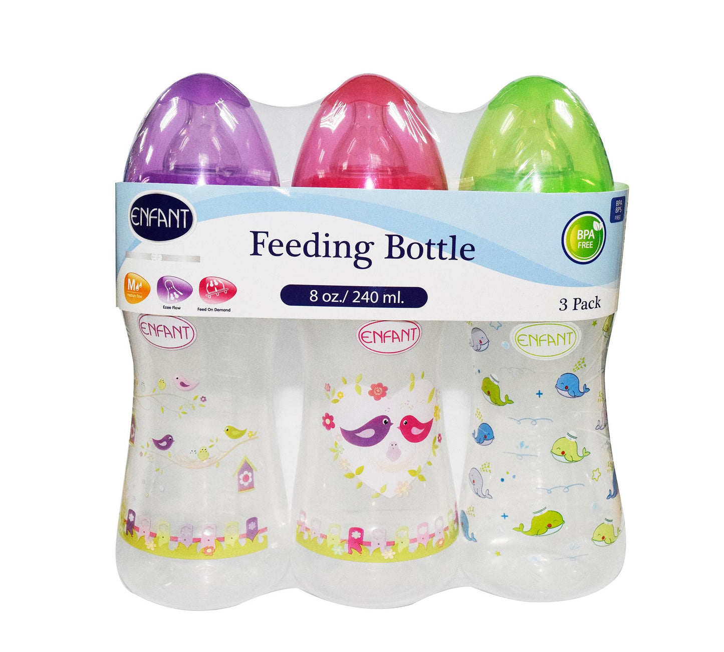 Enfant Feeding Bottle set of 3 8oz(PI)