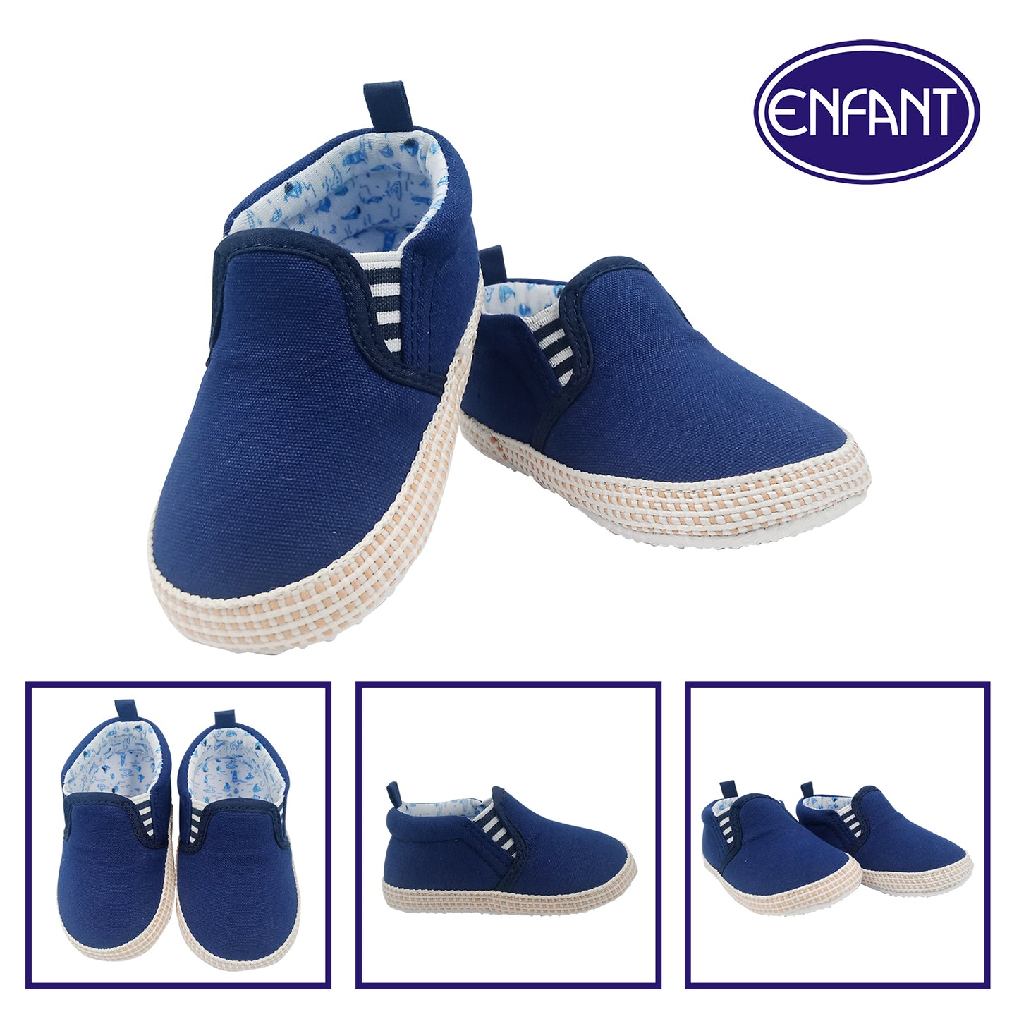 Enfant Baby Boy Shoes for 0-6/6-12/12-18 months