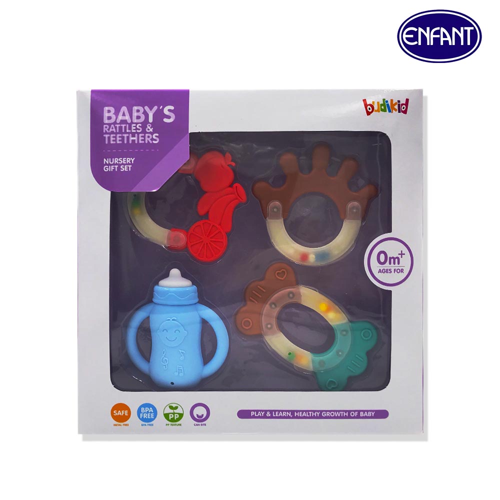 Enfant 4Pcs Newborn Teether Toys Early Learning Education