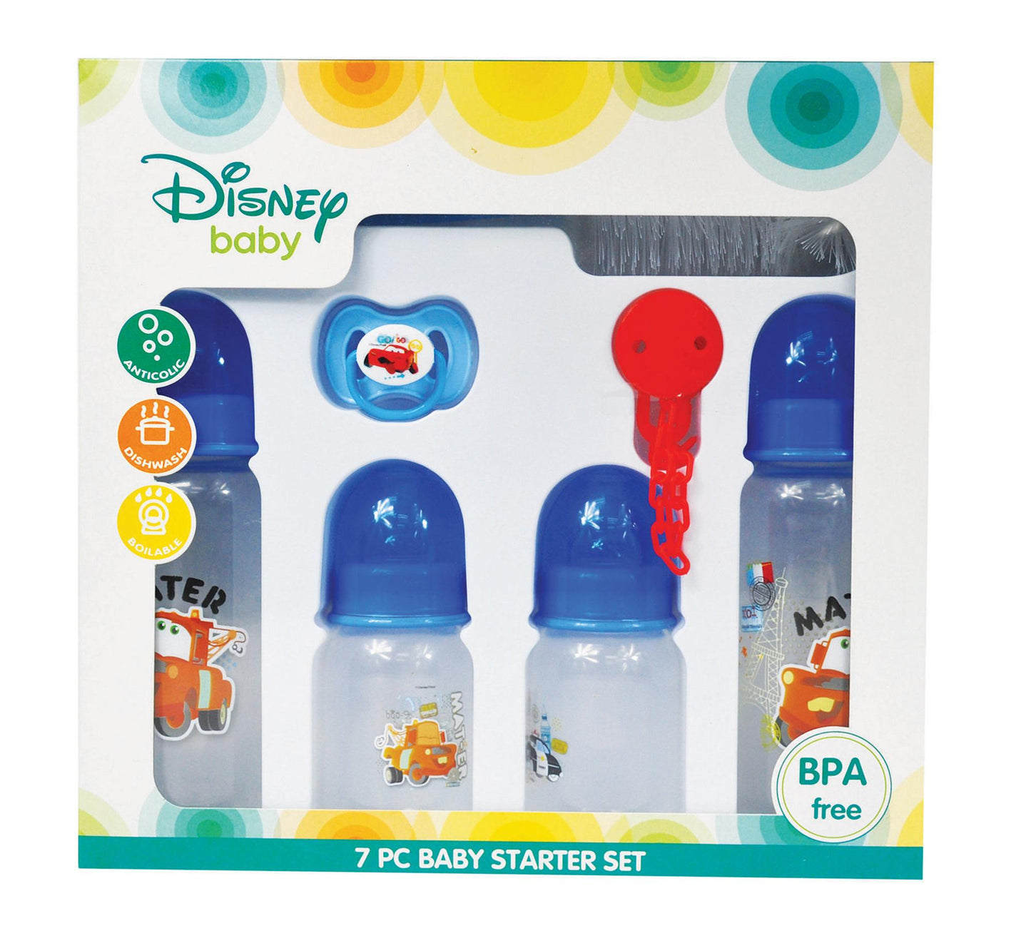 Disney Feeding Bottles Cars Design Set