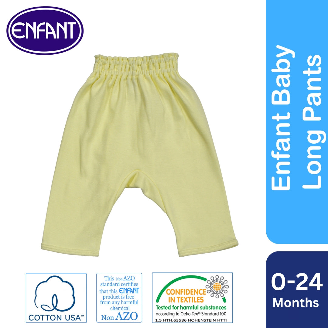 Enfant Baby Newborn Long Pants Pajama (White)