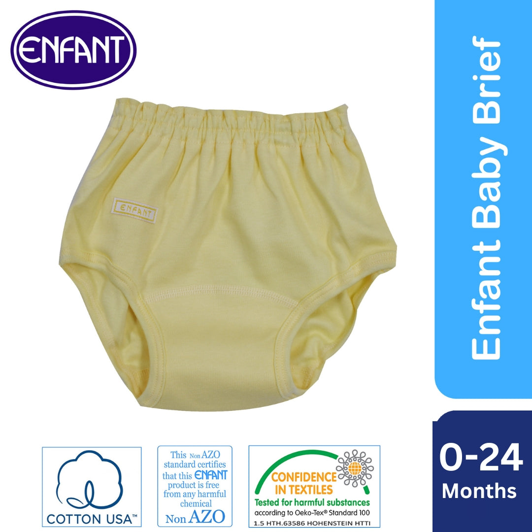 Enfant Unisex boy girl Baby White Panty Brief (White , pink , blue ) 0+ 6 month; 12mo 1-2 yrs