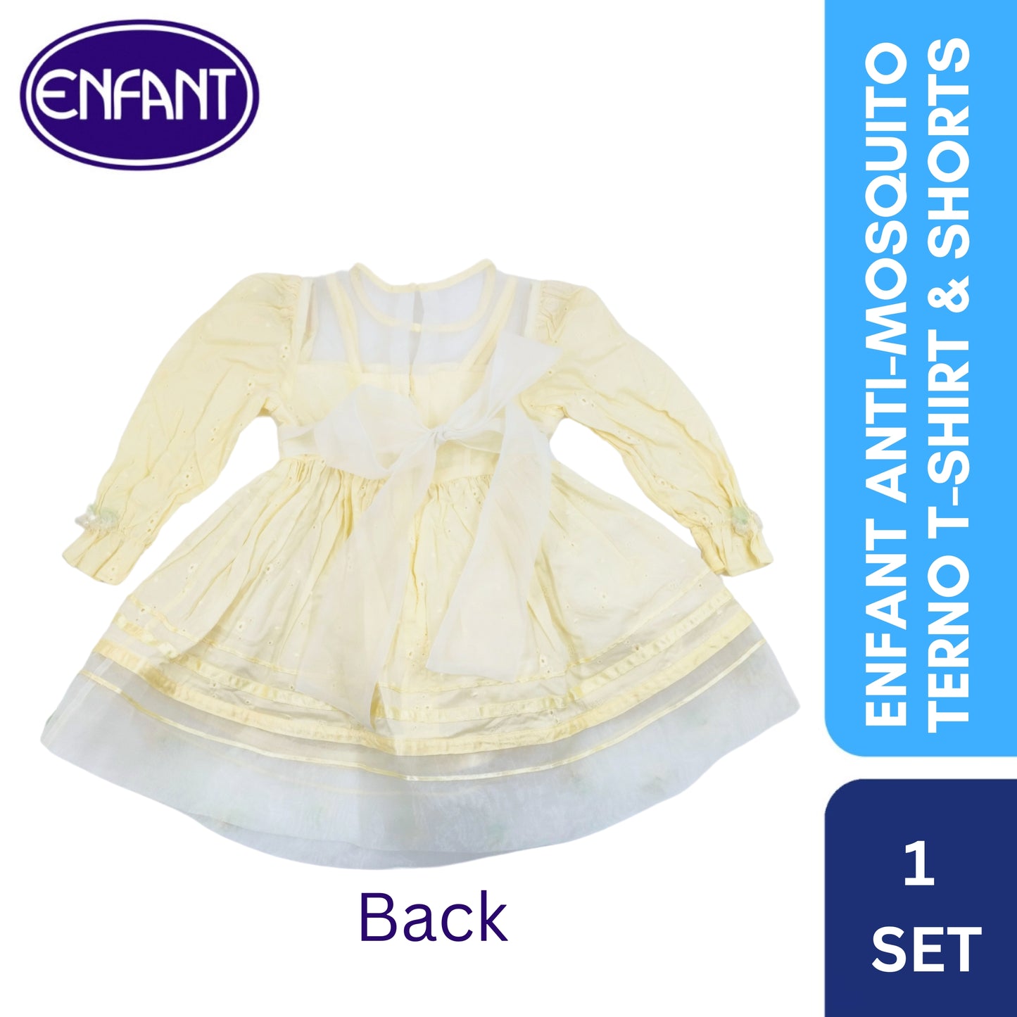 Enfant Dress Long Sleeves Color Cream