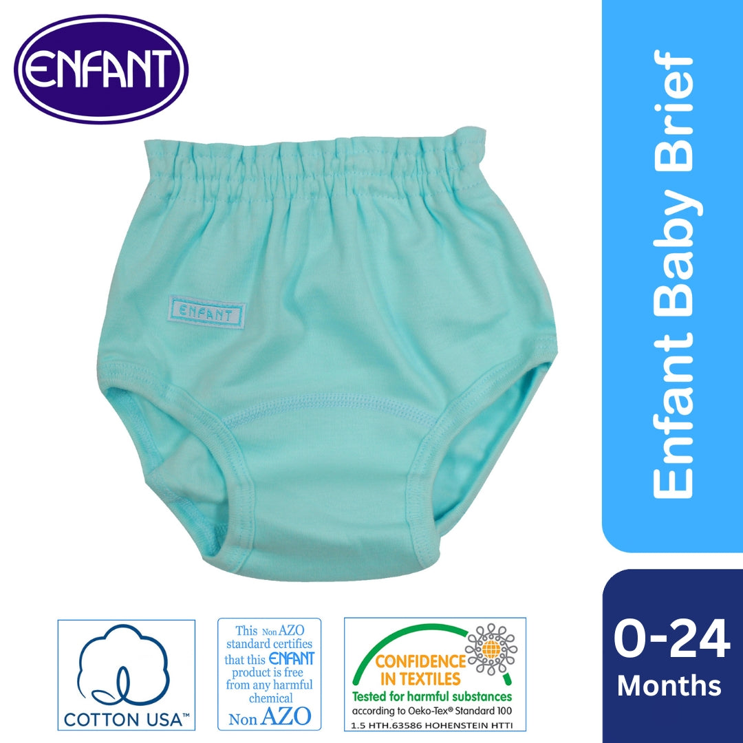 Enfant Unisex boy girl Baby White Panty Brief (White , pink , blue ) 0+ 6 month; 12mo 1-2 yrs