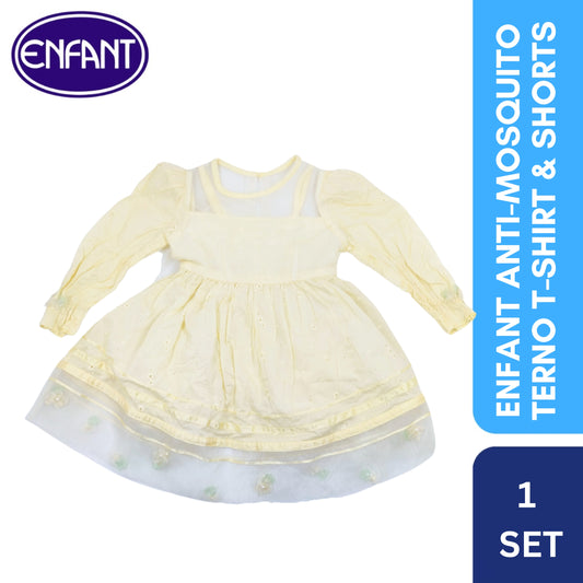 Enfant Dress Long Sleeves Color Cream