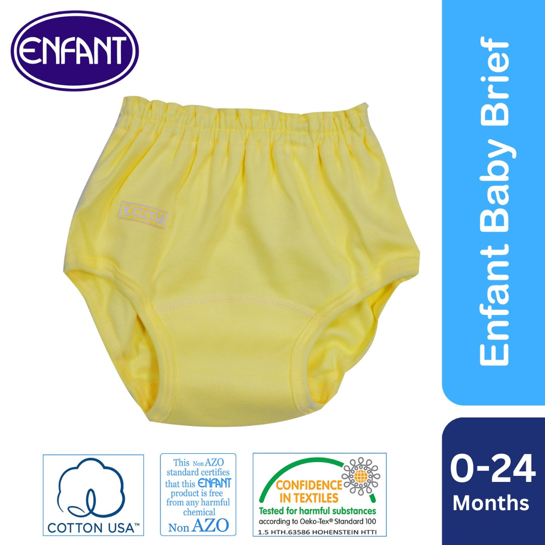 Enfant Unisex boy girl Baby White Panty Brief (White , pink , blue ) 0+ 6 month; 12mo 1-2 yrs