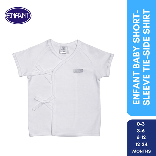 Enfant Baby Clothes Shirt Tie side / kimono -  Newborn Plain basic Short Sleeves