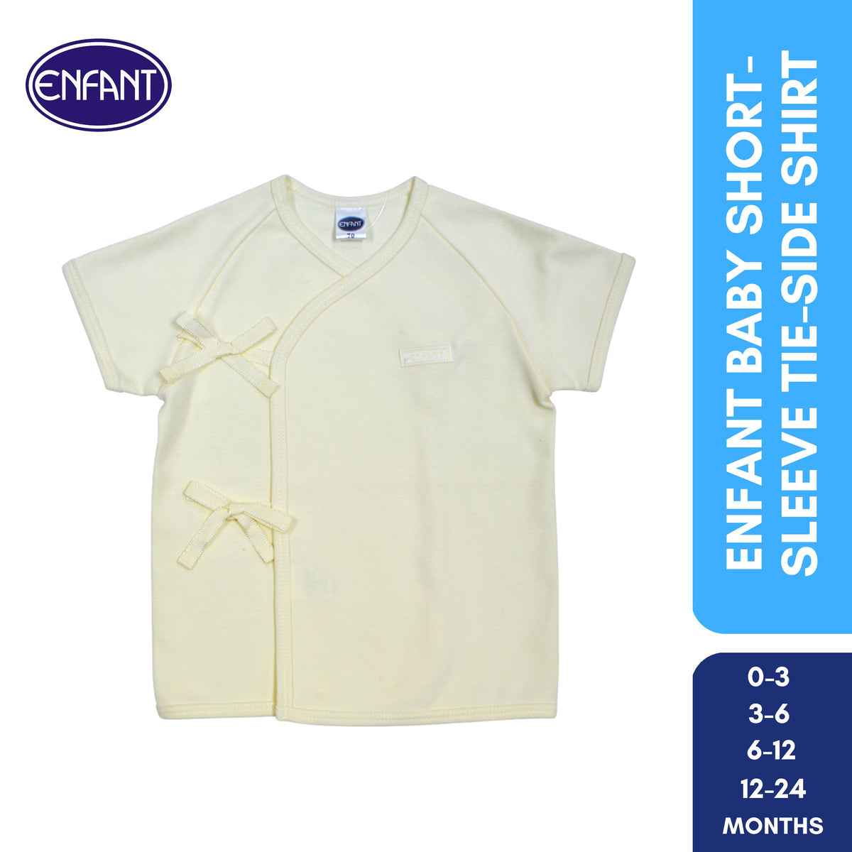 Enfant Baby Clothes Shirt Tie side / kimono -  Newborn Plain basic Short Sleeves