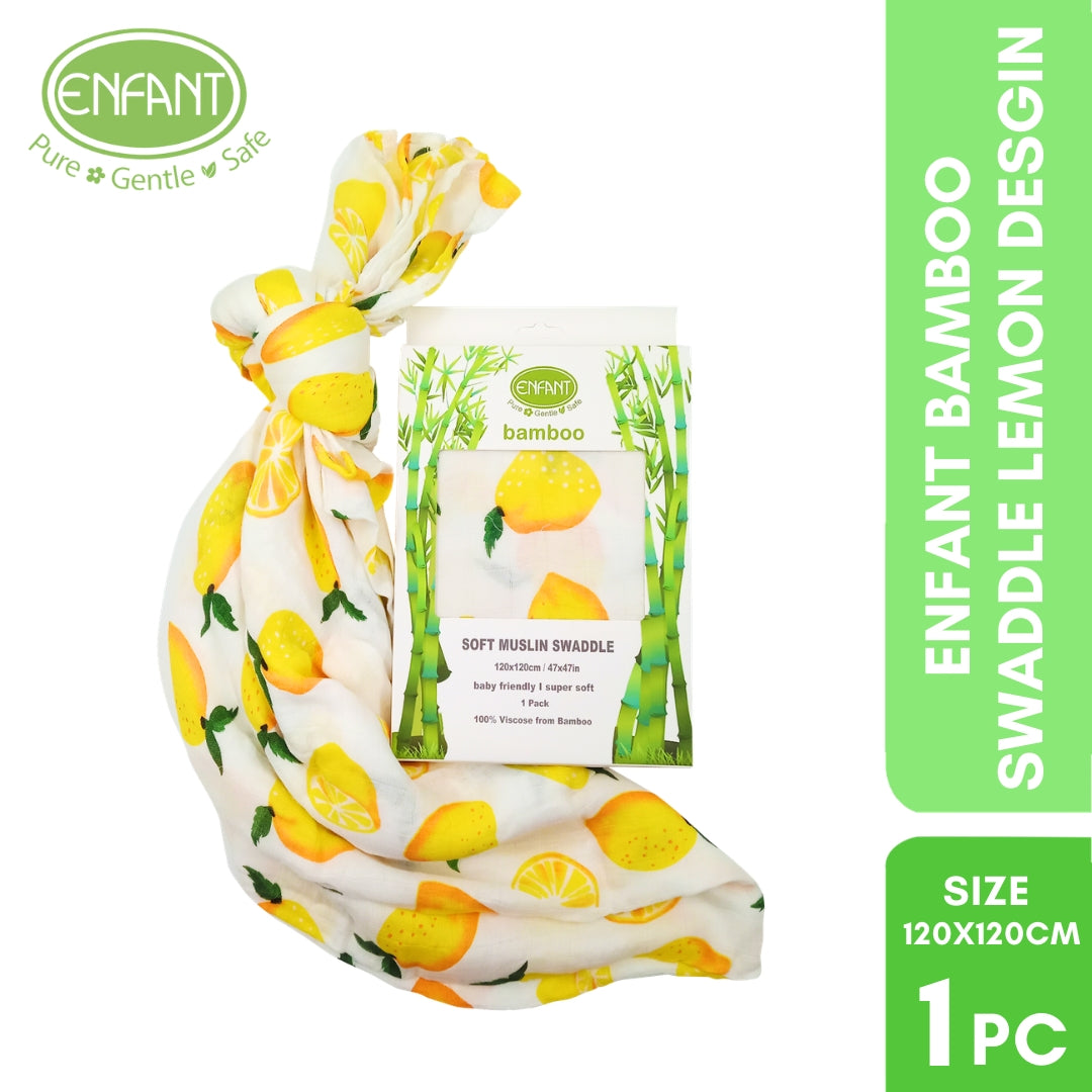 100% Bamboo Muslin Swaddle w/ Design