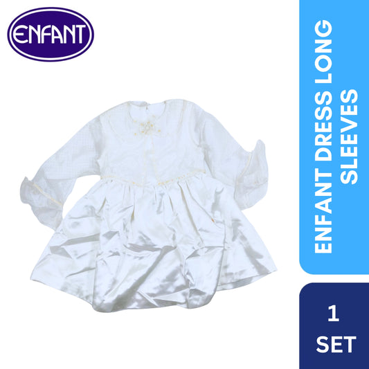 Enfant Dress Long Sleeves Color White