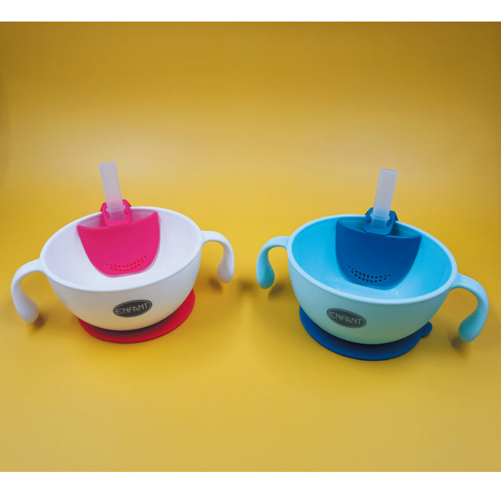 Enfant Feeding 2-in-1 baby snack and drinking bowl suction bowl baby feeding bowl set