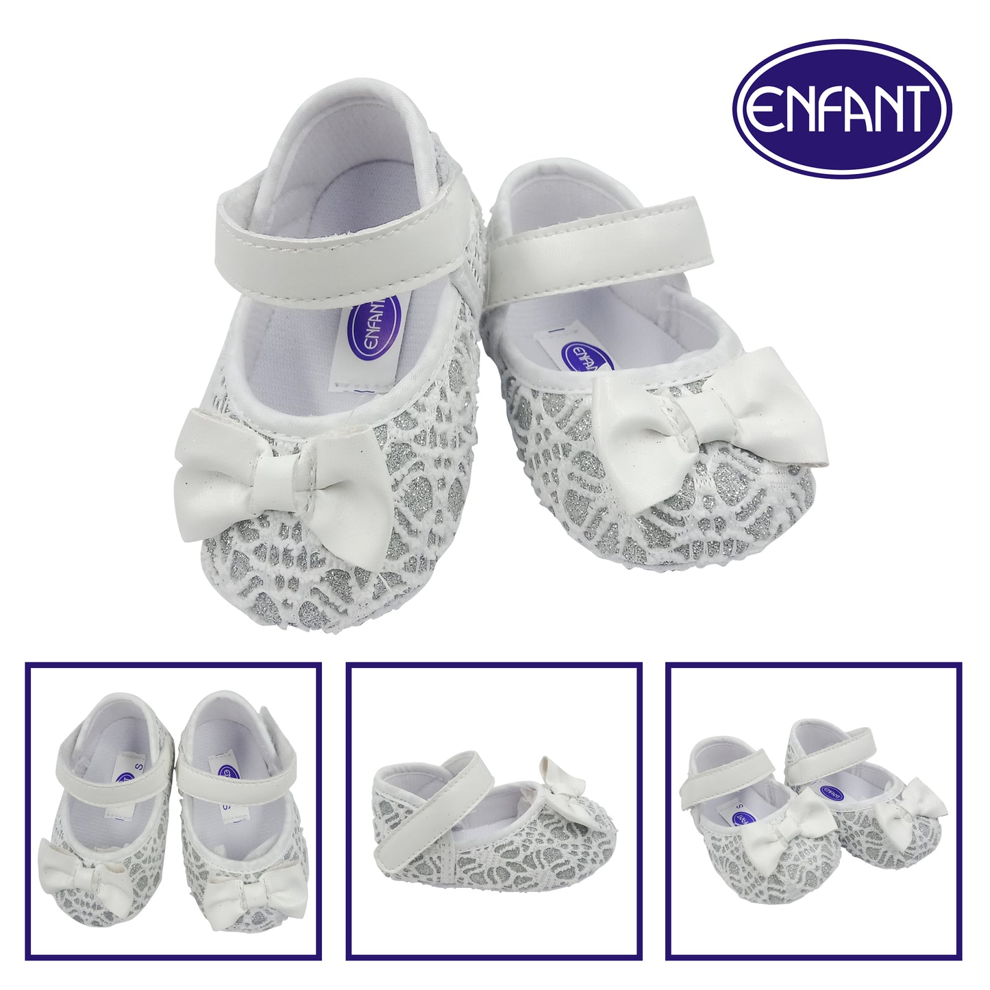 Enfant Baby Girl Shoes for 0-6/6-12/12-18 months